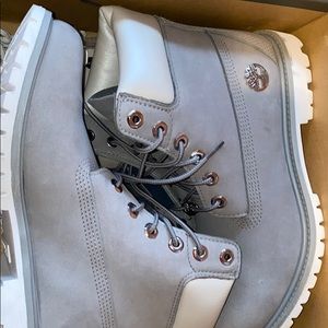 Gray Timberland Boots